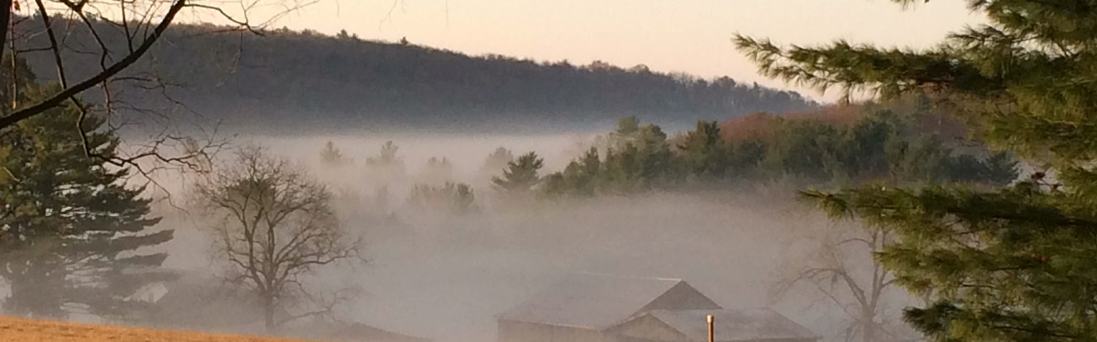 Misty view over Jackson Township